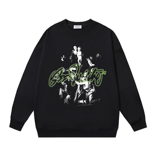 Off-White Graphic Artwork Sweatshirt Black