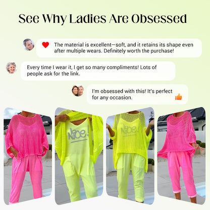 💜Women's Letter Print Jumpsuit + Hollow Smock Leisure Suit