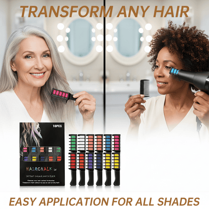 ⏳Black Friday Sale!🚨 Lowest Price Ever, Don't Miss Out! 🌈Festive Fun Hair Chalk Combs
