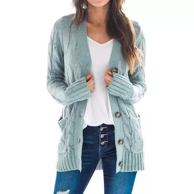 Women's Autumn Midi-Length Knit Sweater