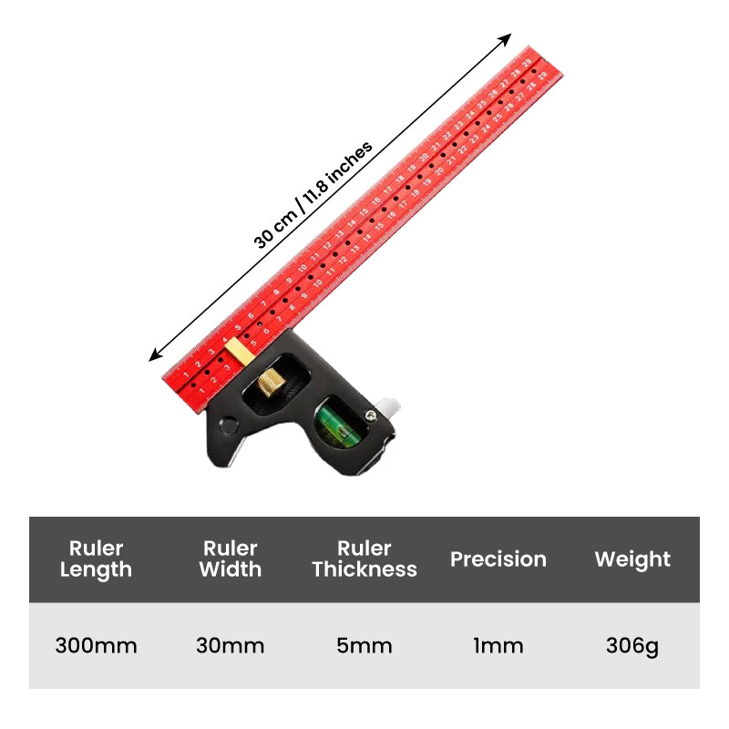 🔥Multifunctional Combination of Movable Angle Ruler Set📏