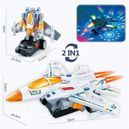 🎁Best Gift For Kid🥳Electric Universal Deformation Police Toy Car