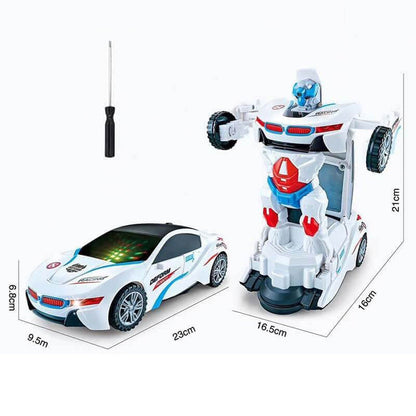 🎁Best Gift For Kid🥳Electric Universal Deformation Police Toy Car