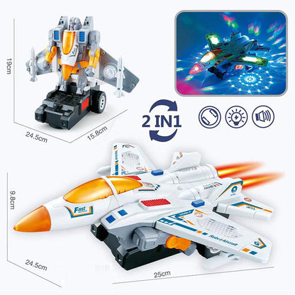 🎁Best Gift For Kid🥳Electric Universal Deformation Police Toy Car