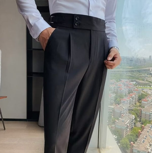 ✨Men's Solid Color Straight Casual Trousers