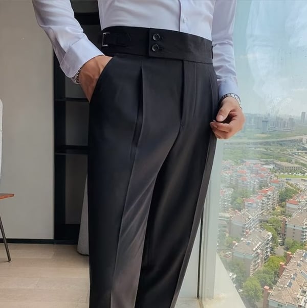 ✨Men's Solid Color Straight Casual Trousers