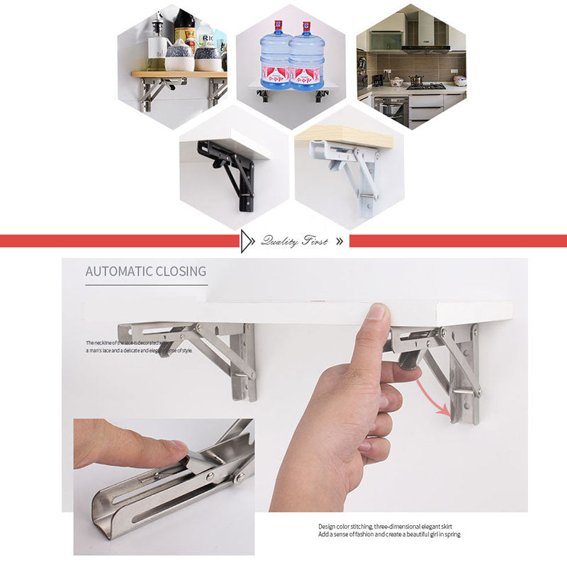 ⏳Time-Limited Special⏰  Instant Fold Multi-Use Bracket – Declutter Kitchen/Study, Space-Saving & Sturdy Organizer ✨