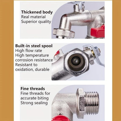 🔥 FLASH SALE: 50% OFF! ⚙️ Universal Stainless Steel Double Outlet Garden Faucet – Independent Valves, Heavy-Duty & Easy Install 🚰