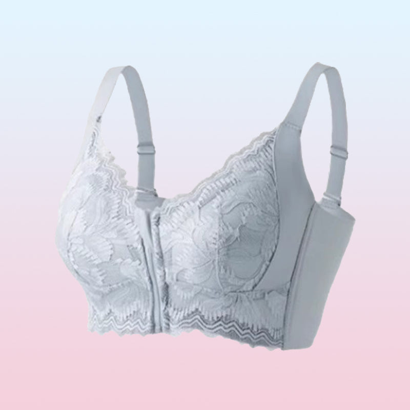 Women's Comfortable Front Closure Lace  Posture Support Bra