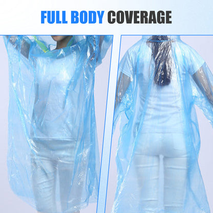 Disposable Rain Ponchos for Kids & Adults