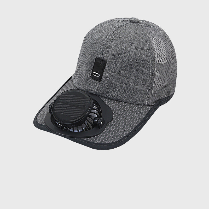 🌞 50% OFF NOW! 🍃 Breathable Baseball Cap with Solar Fan – Dual Power, 360° Adjustable Fan & UPF50+ Protection 🧢