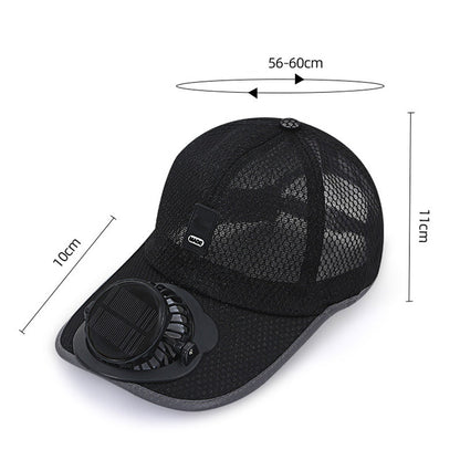 🌞 50% OFF NOW! 🍃 Breathable Baseball Cap with Solar Fan – Dual Power, 360° Adjustable Fan & UPF50+ Protection 🧢