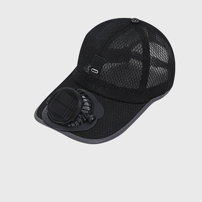 🌞 50% OFF NOW! 🍃 Breathable Baseball Cap with Solar Fan – Dual Power, 360° Adjustable Fan & UPF50+ Protection 🧢