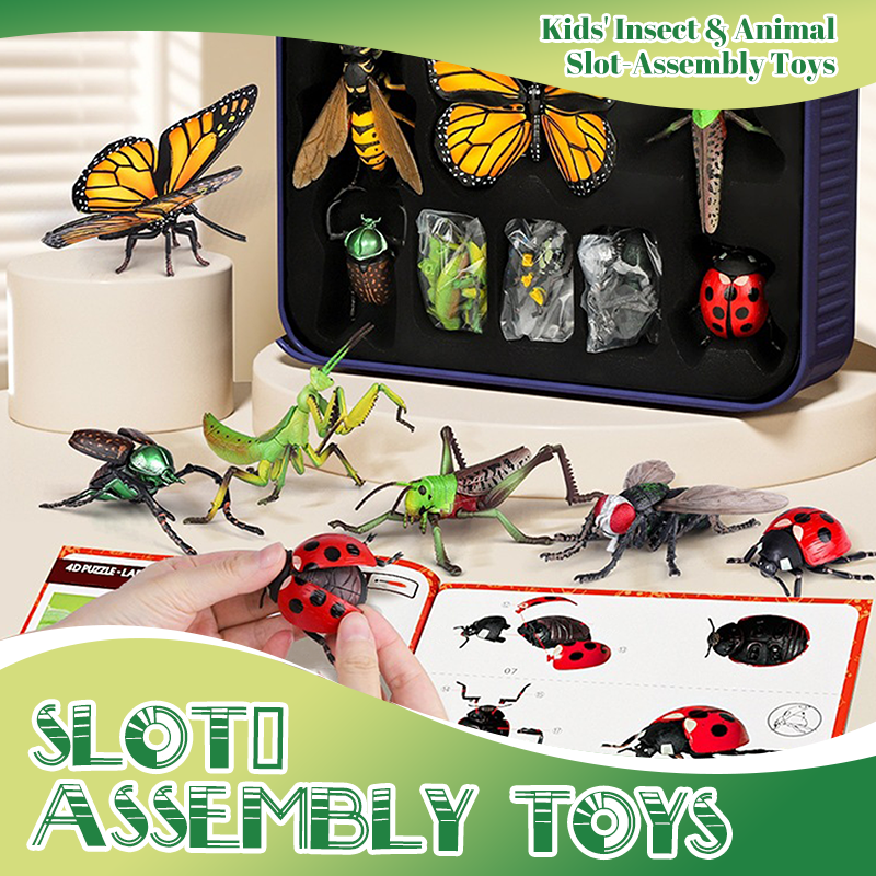 🎁🏆CHRISTMAS GIFT IDEA 50% OFF!!🐞 Insect & Animal Slot-Assembly Toys🎄