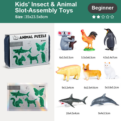 🎁🏆CHRISTMAS GIFT IDEA 50% OFF!!🐞 Insect & Animal Slot-Assembly Toys🎄