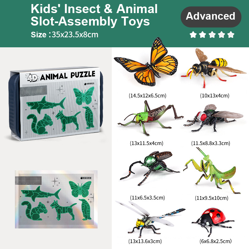 🎁🏆CHRISTMAS GIFT IDEA 50% OFF!!🐞 Insect & Animal Slot-Assembly Toys🎄