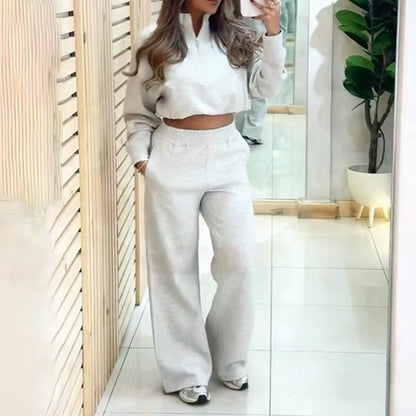 Women’s Pullover Top & High Waist Pants Set