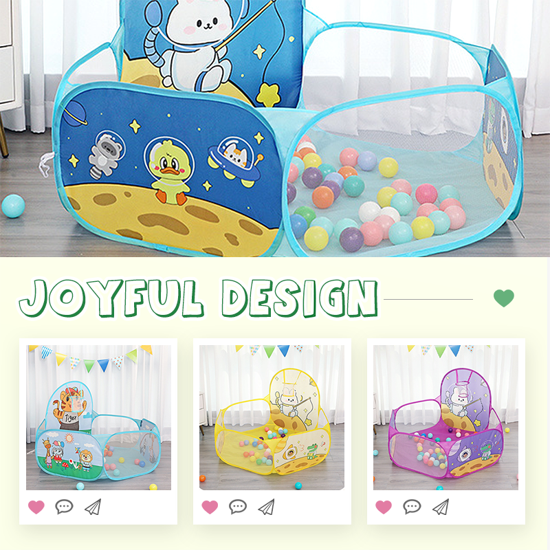 Foldable Children Ball Pool with Basketball Hoop