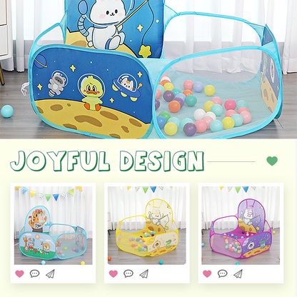 Foldable Children Ball Pool with Basketball Hoop