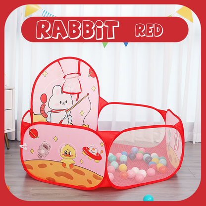 Foldable Children Ball Pool with Basketball Hoop