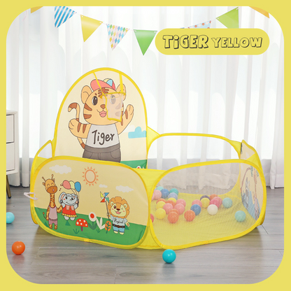 Foldable Children Ball Pool with Basketball Hoop