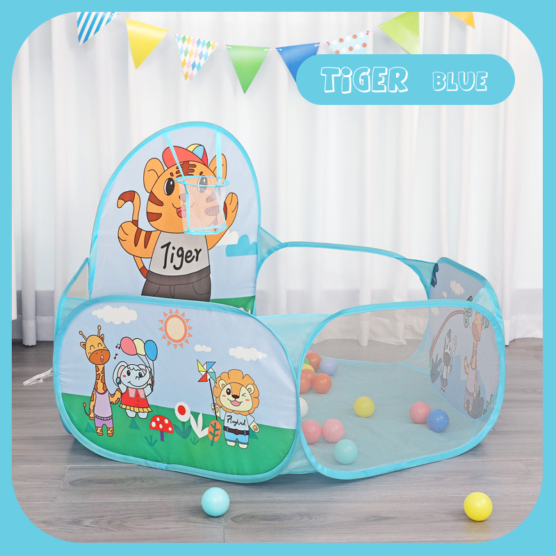 Foldable Children Ball Pool with Basketball Hoop
