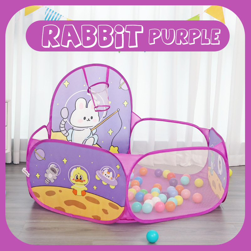 Foldable Children Ball Pool with Basketball Hoop