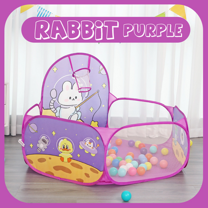 Foldable Children Ball Pool with Basketball Hoop