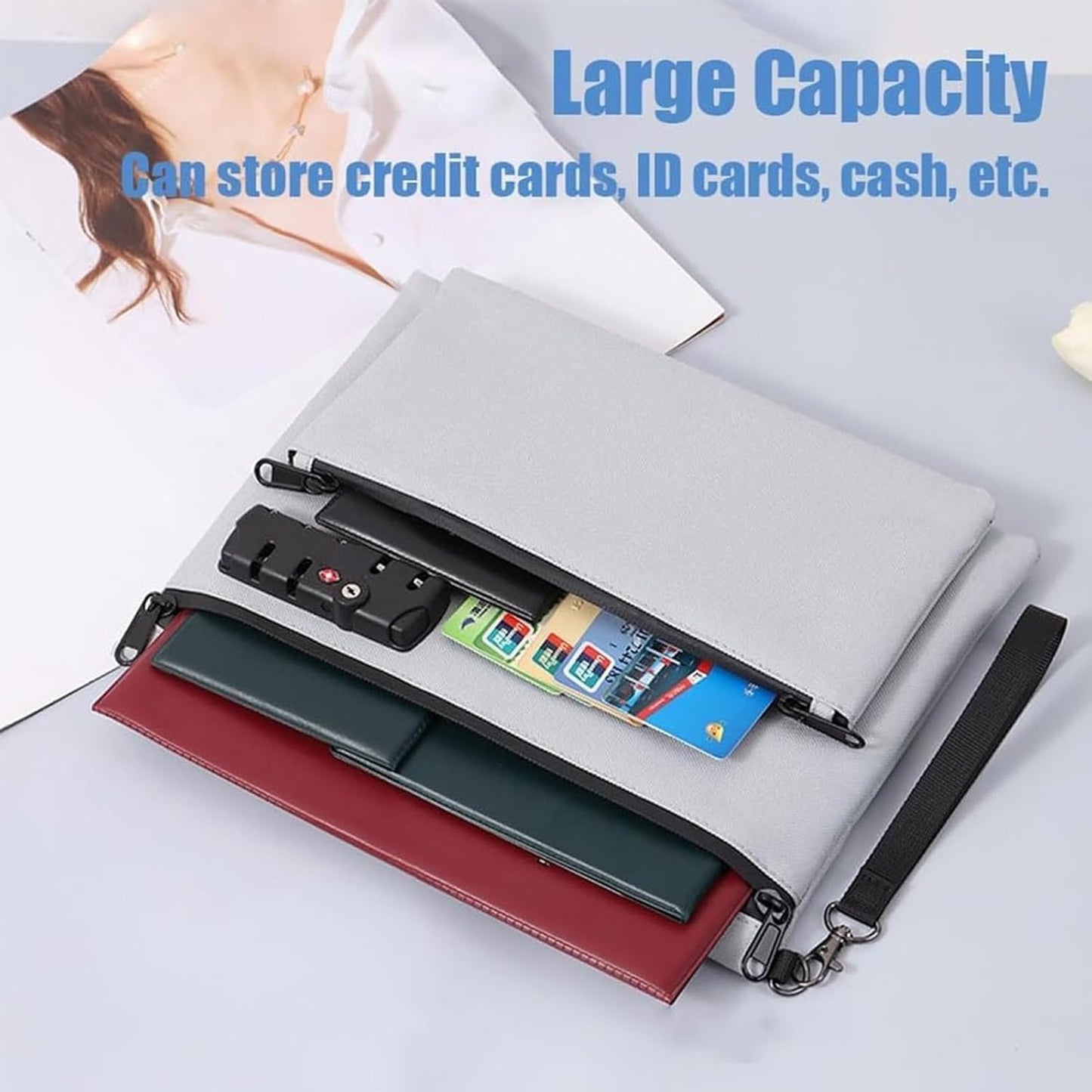 🌞Summer Sale 50% OFF🔥Double Layer Money Bag With Lock