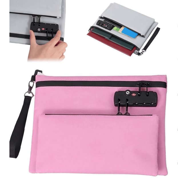 🌞Summer Sale 50% OFF🔥Double Layer Money Bag With Lock