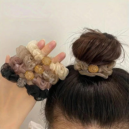 💜Elegant Rhinestone Mesh Hair 💜Ties Buy one get one free