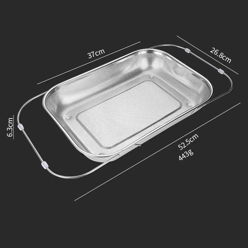 Stainless Steel Telescopic Drainer Basket