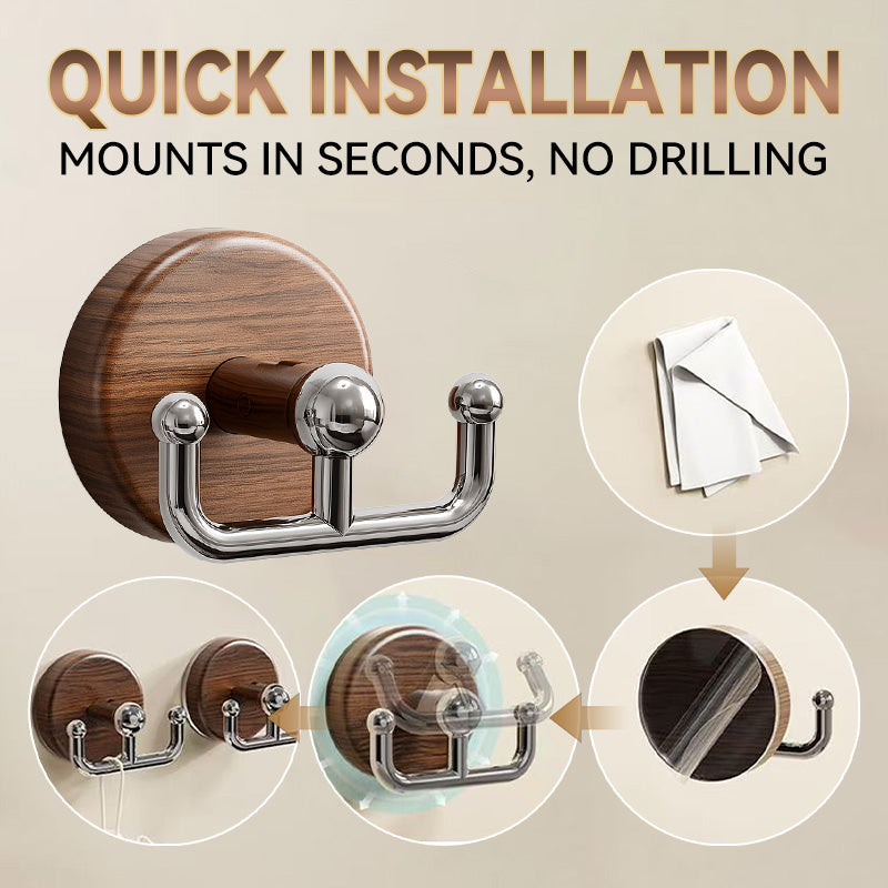 ✨Buy 1 Get 2 Free✨Multi-Functional Wood Grain Suction Cup Hook