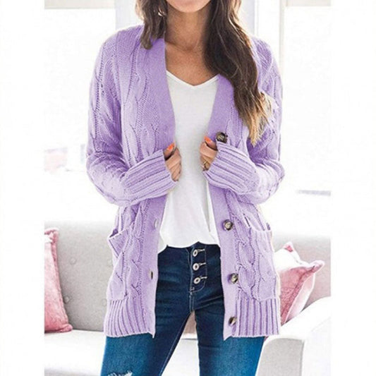 Women's Autumn Midi-Length Knit Sweater