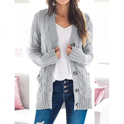 Women's Autumn Midi-Length Knit Sweater