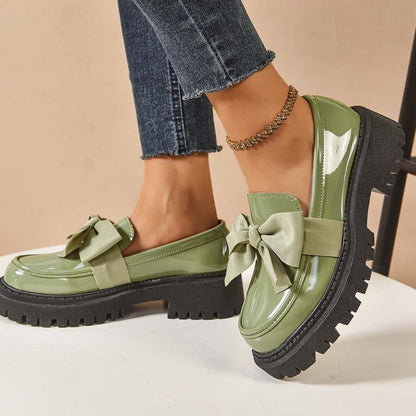 💜 LAST DAY PROMOTION - 50%OFF 💜 Chic Sweet Platform Loafers with Bow