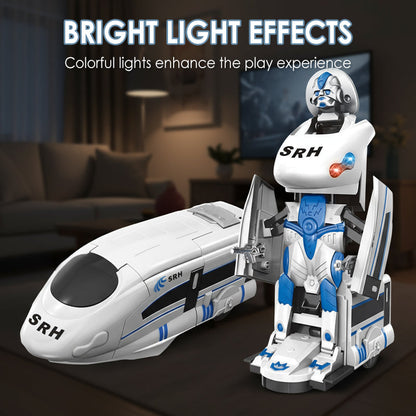🤖 60% OFF! 🏆 Rechargeable Transforming Train Robot Toy – Fun & Interactive Play ✨