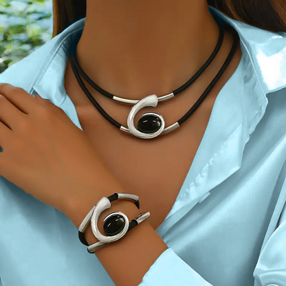 Vintage Boho Necklace & Bracelet Set