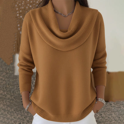 Women’s Elegant Cozy Cowl Collar Sweater