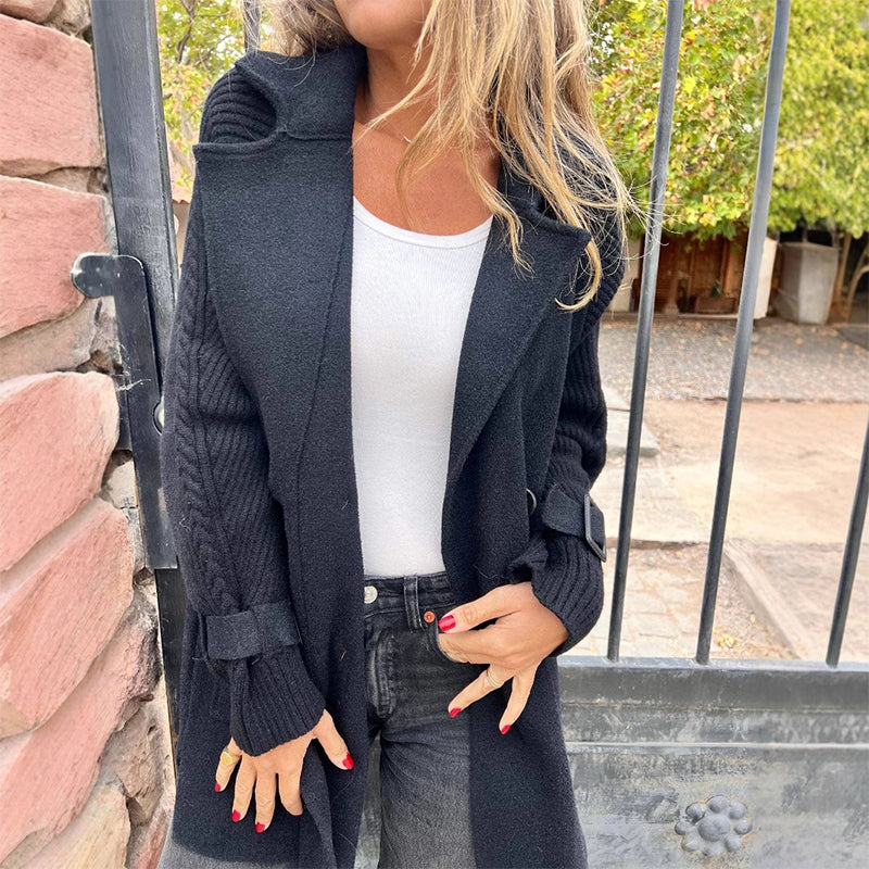 Women’s Mid-Length Lapel Double Breasted Coat