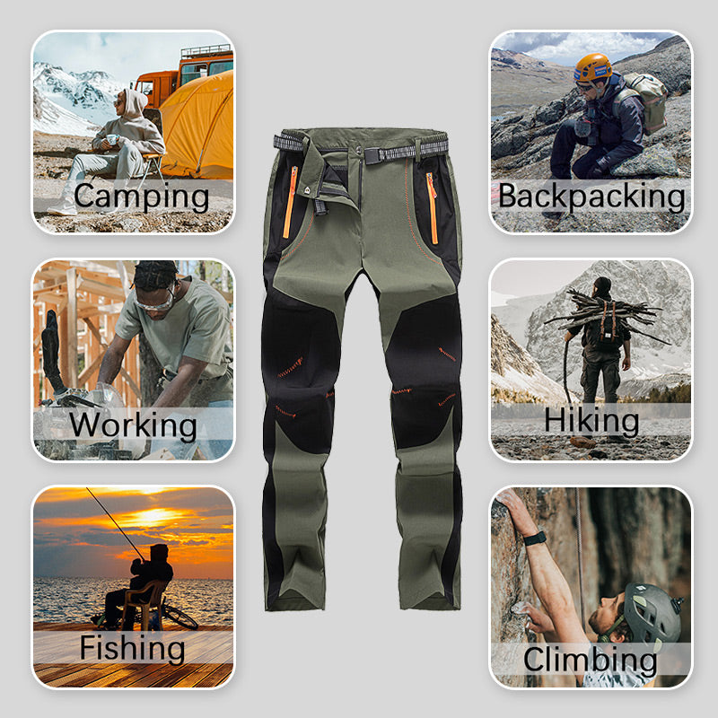 🍂Windproof Waterproof Warm Elastic Waist Hiking Pants🔥Waterproof and insulated
