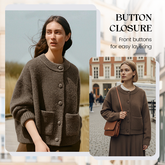 CozyElegance Knit Cardigan – Soft Warmth, Effortless Style for Every Season
