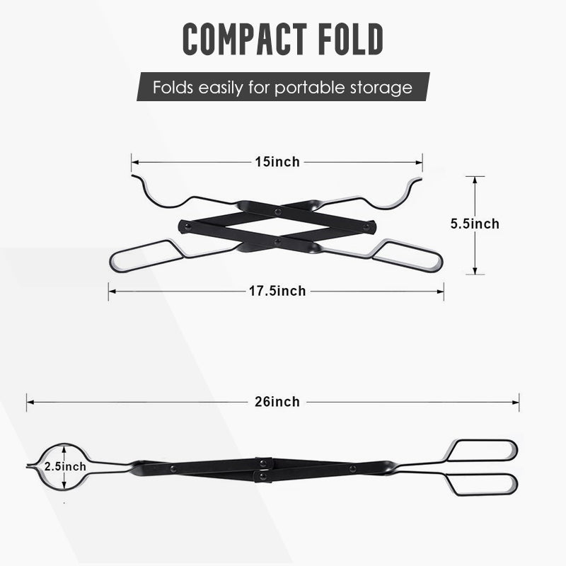 Durable & Foldable Firewood Tongs