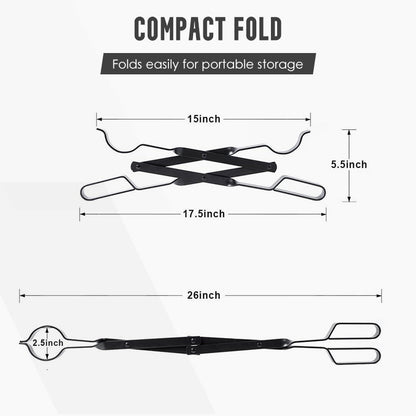 Durable & Foldable Firewood Tongs