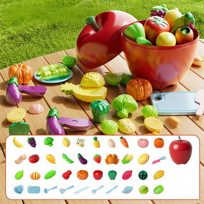 Pretend Cutting Play Food Toys for Kids