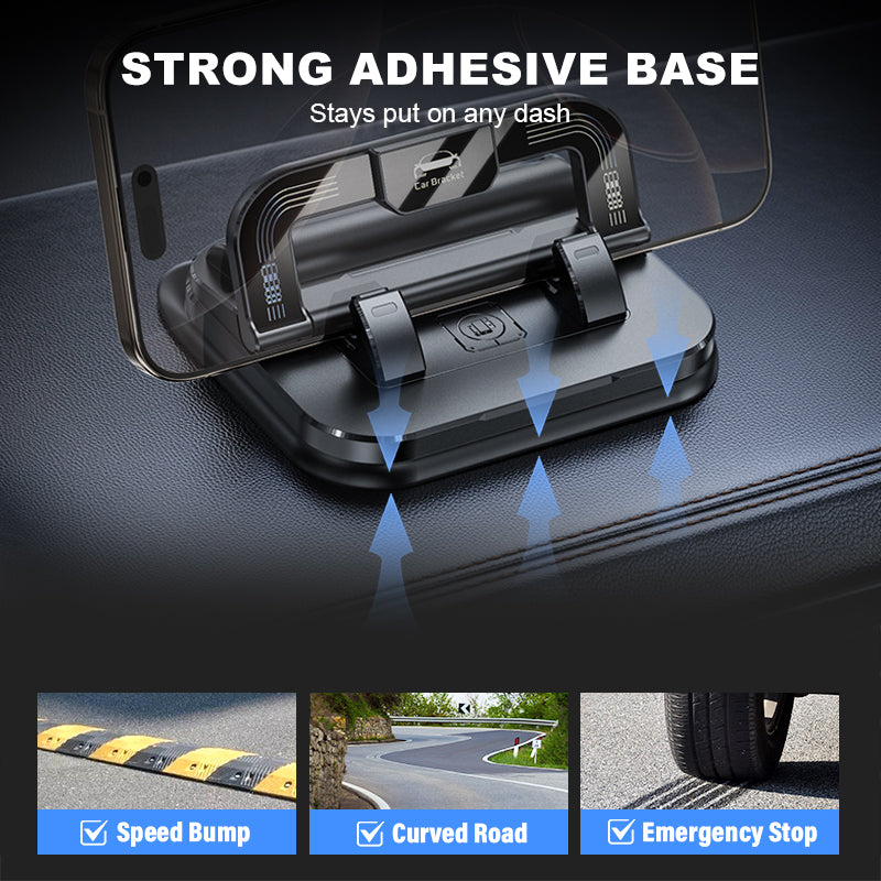 📱✨ 360° Rotating Foldable Phone Holder - Universal Compatibility with Anti-Slip Base for Desk, Car & Travel Use 🚗💻