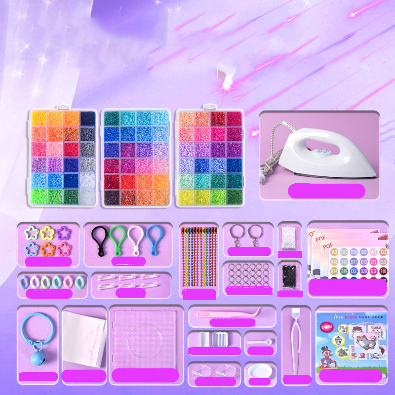 💝96-Color Fuse Beads Complete Kit✨ - Ultimate Set with Iron, Pegboards & Patterns for Endless DIY Crafts!🌟