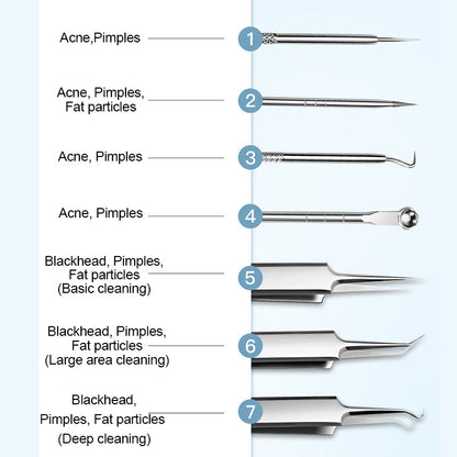 💓HOT SALE 50% OFF💥Stainless Steel Blackhead Removal Kit (with free alcohol pads)