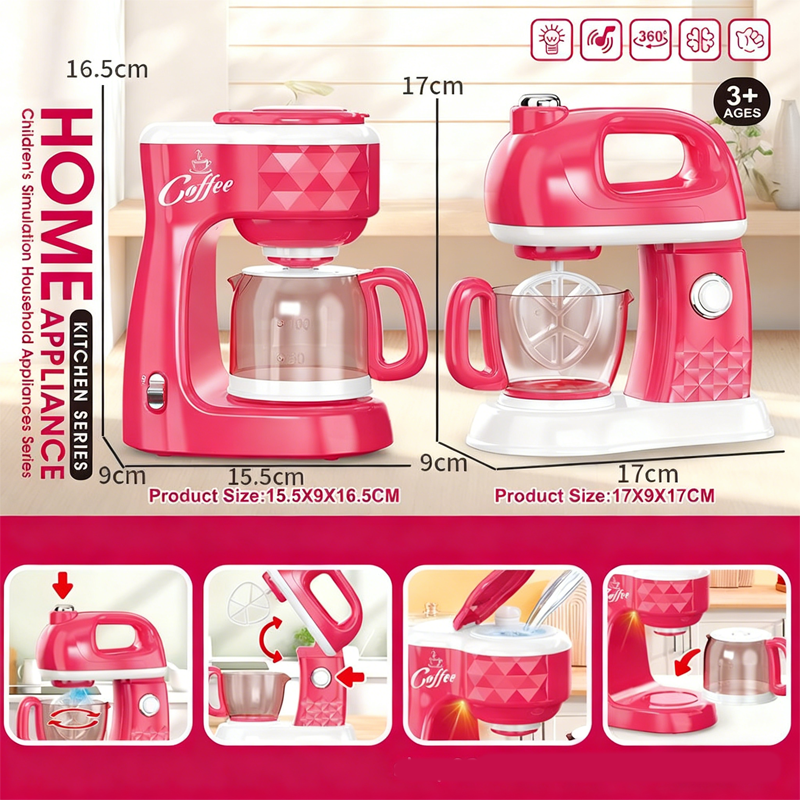 🎁Xmas SALE 50% Off🧑‍🍳✨[Kids Kitchen Playset with Lights & Sounds]✨ - Interactive Appliance Set with Realistic Features, Safe & Durable!🚀