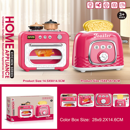 🎁Xmas SALE 50% Off🧑‍🍳✨[Kids Kitchen Playset with Lights & Sounds]✨ - Interactive Appliance Set with Realistic Features, Safe & Durable!🚀